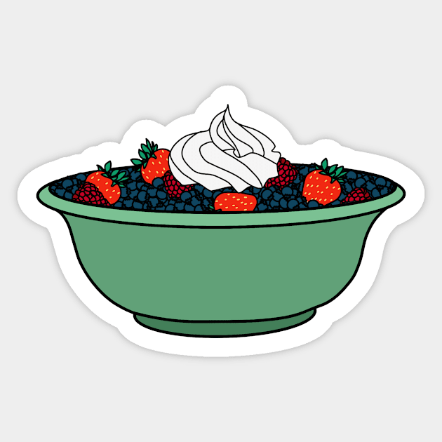 Berries and cream Sticker by mollykay26